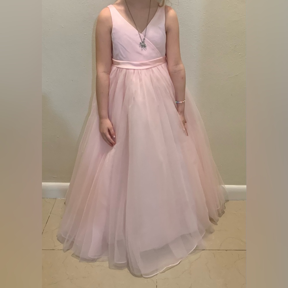 JJ’s House pink flower girl dress